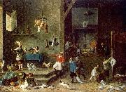 TENIERS, David the Younger The Kitchen t painting